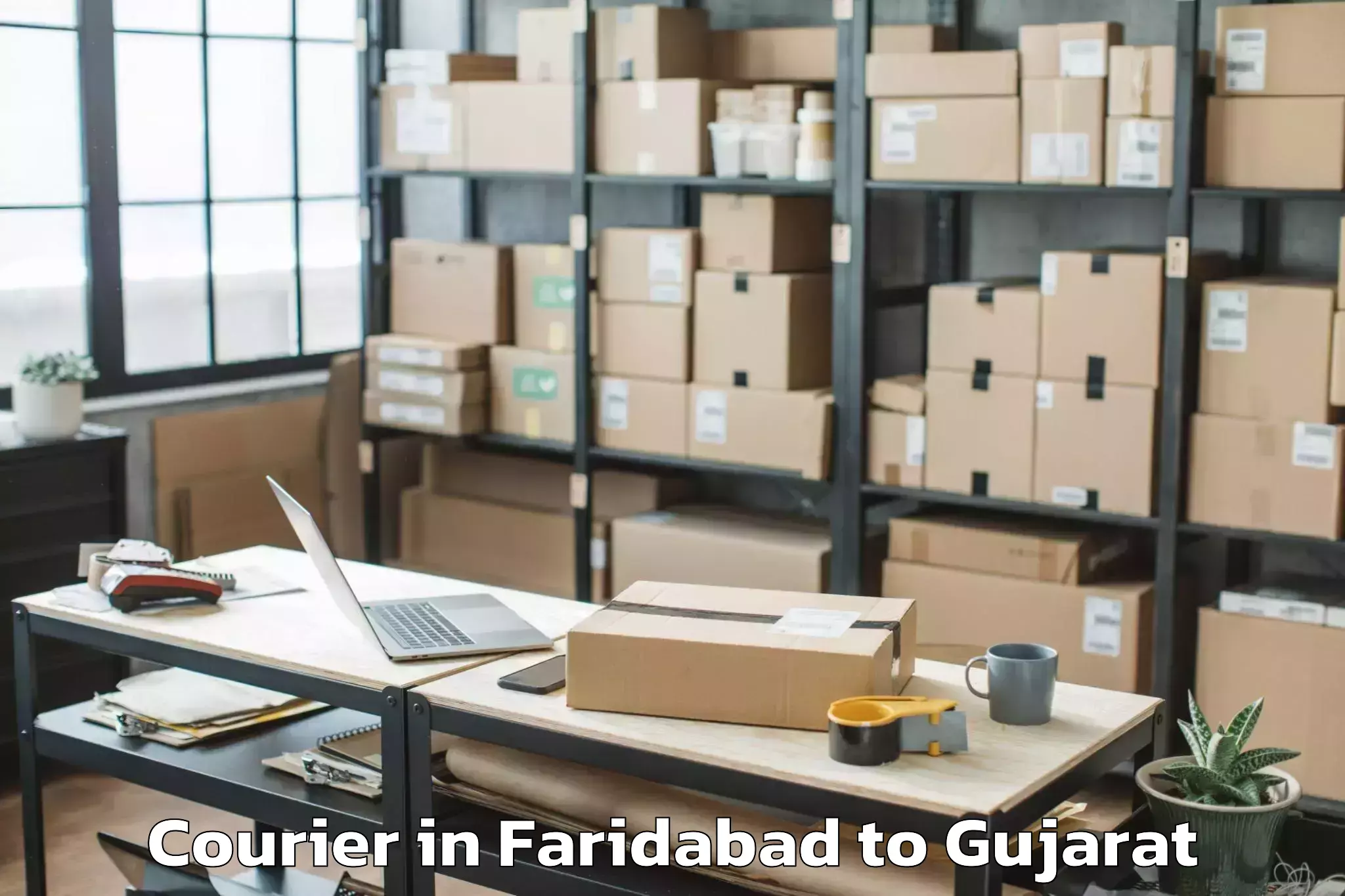 Book Your Faridabad to Karjan Courier Today